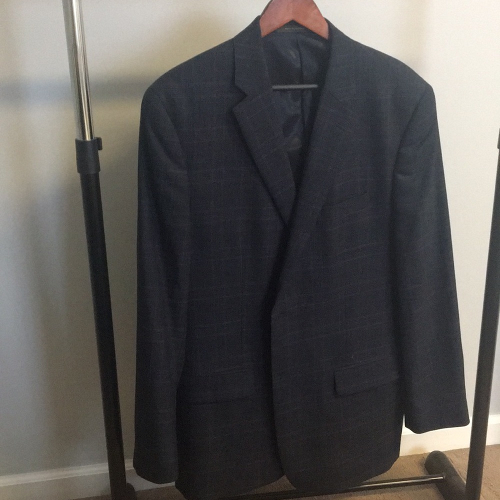 Navy plaid blazer